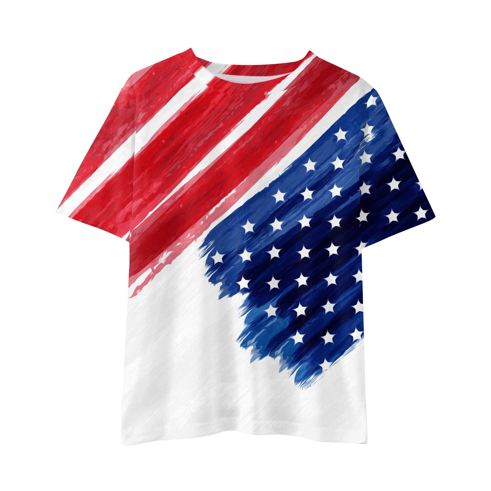 Girls Grey American Flag Pledge T-Shirt by ML Kids