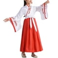 thumbnail image 1 of Girls' Ancient Chinese Hanfu Princess Dress - Floral Print Traditional Fancy Dress Up Outfit, 1 of 3