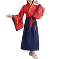 thumbnail image 1 of Girls' Ancient Chinese Hanfu Princess Dress - Floral Print Traditional Fancy Dress Up Outfit, 1 of 3