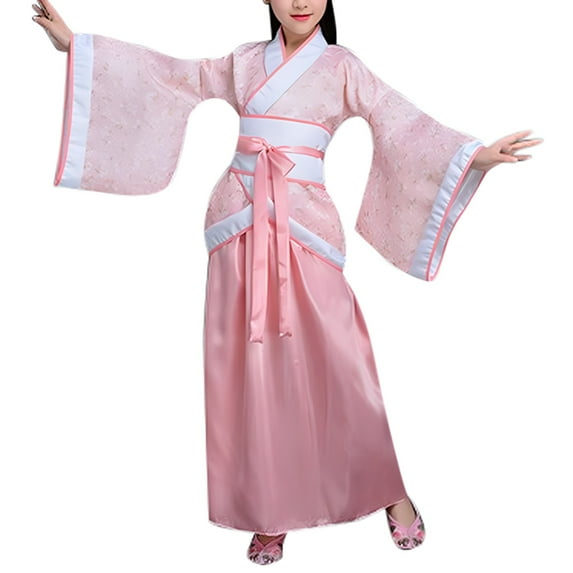 Girls' Ancient Chinese Traditional Hanfu Outfit Kids Performance Dress Festival Party Photo Attire