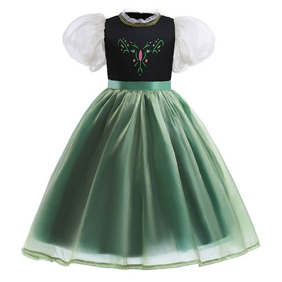 Girls Anna Costume Dress Princess Snow Party Halloween Cosplay Fancy Dress