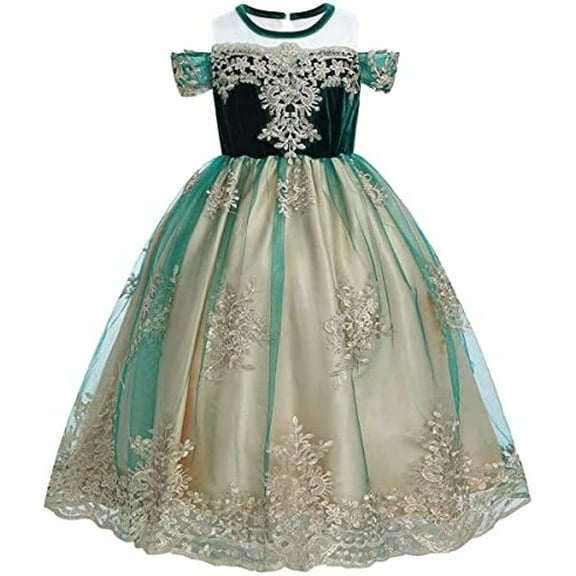 Girls Anna Princess Dress Costume Snow Queen Christmas Party Birthday Dress up