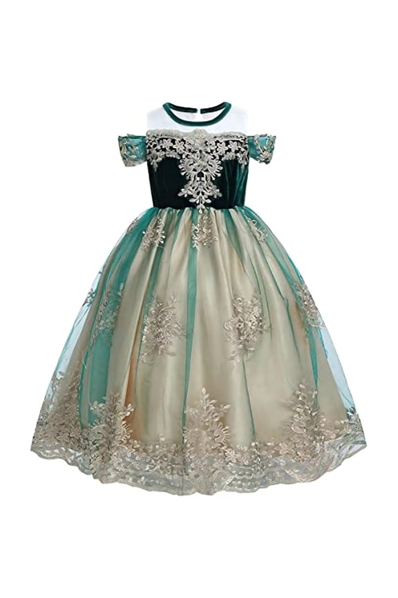 Girls Anna Princess Dress Costume Snow Queen Christmas Party Birthday Dress up