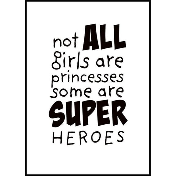Girls Are Superheroes Poster Wall Art, Modern Wall Decor For Living Room Bedroom, 8x12 UNFRAMED