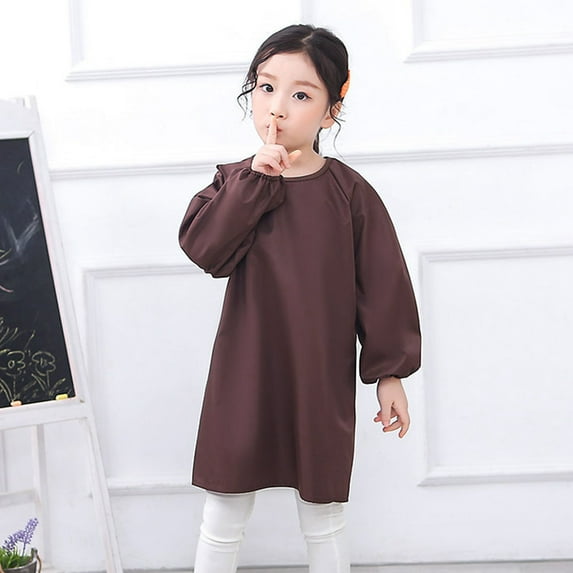 Girls Art Smock Long Sleeve Children's Painting Apron Durable Kids Apparel for Artists Ideal for School and Home Activities