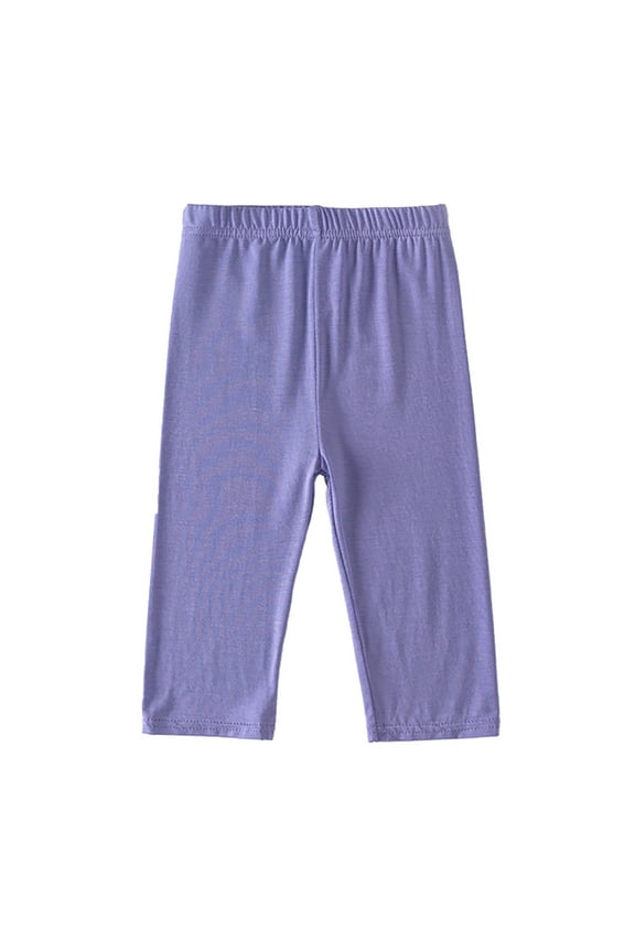 Girls Athletic Capri Leggings for Kids Running Workout and Play Cropped Pants with Comfortable Stretch Fabric