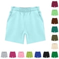 thumbnail image 1 of Girls Athletic Casual Shorts Loose Fit Breathable Playwear Comfortable Elastic Waistband for Sports Outdoor Activities Gymnastics Pants 8-9 Years, 1 of 4