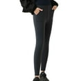 thumbnail image 1 of Girls Athletic Leggings Cozy Casual Elastic High Waist Yoga Pants Stretchy Dance Running Trousers with Pocket New Kids School Uniforms Boys Pants Dark Gray 4-5 Years, 1 of 3