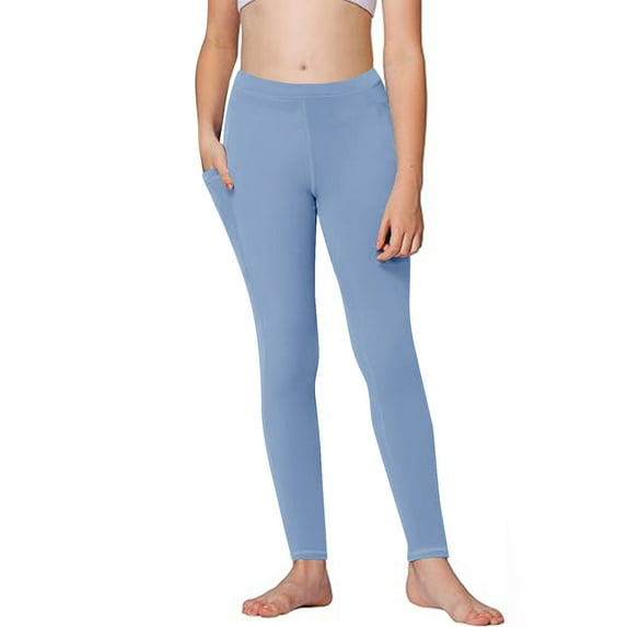 Girls' Athletic Leggings Kids Dance Running Yoga Pants Workout Active Dance Tights with Pockets