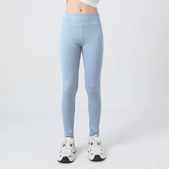 Girls Athletic Leggings Kids Dance Running Yoga Pants Workout Tights with Pockets