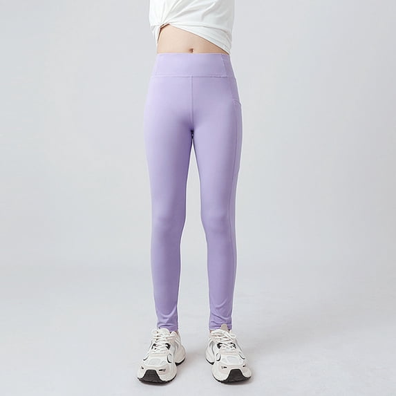 Girls Athletic Leggings Kids Dance Running Yoga Pants Workout Tights with Pockets