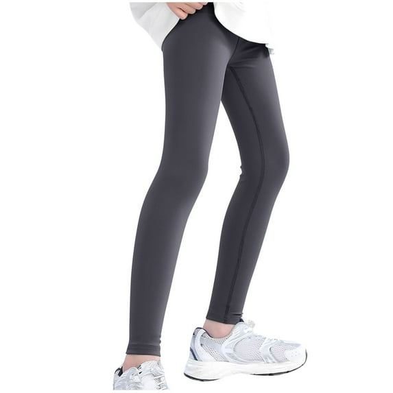 Girls Athletic Leggings Kids Dance Workout Running Yoga Pants