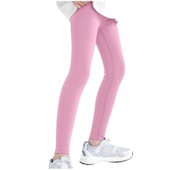 Girls Athletic Leggings Kids Dance Workout Running Yoga Pants