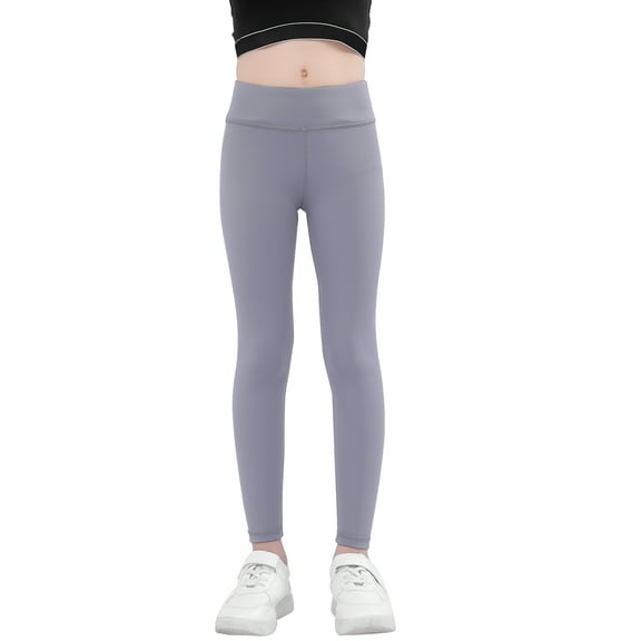 Girls Athletic Leggings Kids Stretchy Pants Dance Workout Running Yoga Leggings
