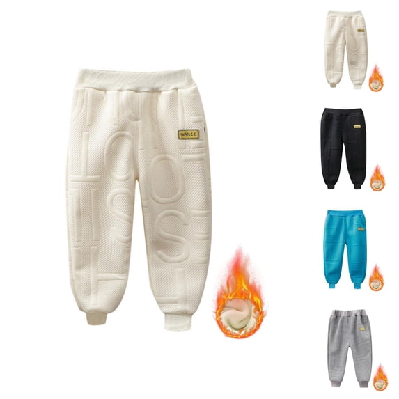 Girls Athletic Pants Athletic Joggers for Girls Girls Pants Toddler Kids Baby Girls Boys Athletic Active Jogger Pants Sweatpants Lined Winter Warm Long Bottoms Trousers for Comfort and Performance