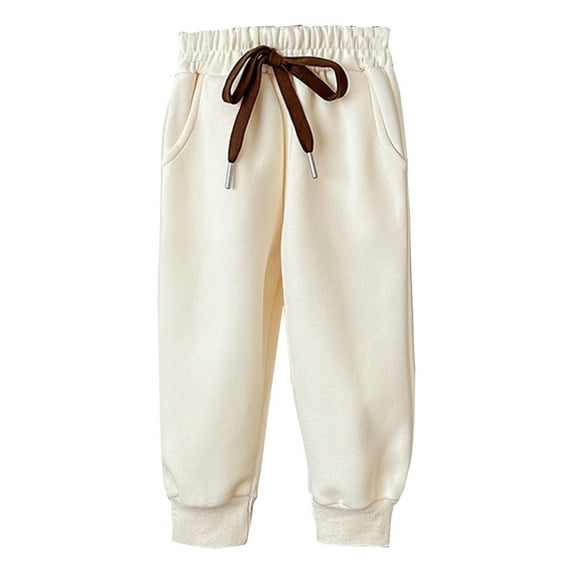 Girls Athletic Pants Soft Comfortable Straight Leg Casual Sweatpants With Drawstring Waist And Side Pockets For Active Kids