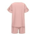 thumbnail image 1 of Girls Athletic Sets 2 Piece Round Neck Short Sleeve Top Shorts Girls Spring Clothes,RD2,Size 12 -13 Years, 1 of 8