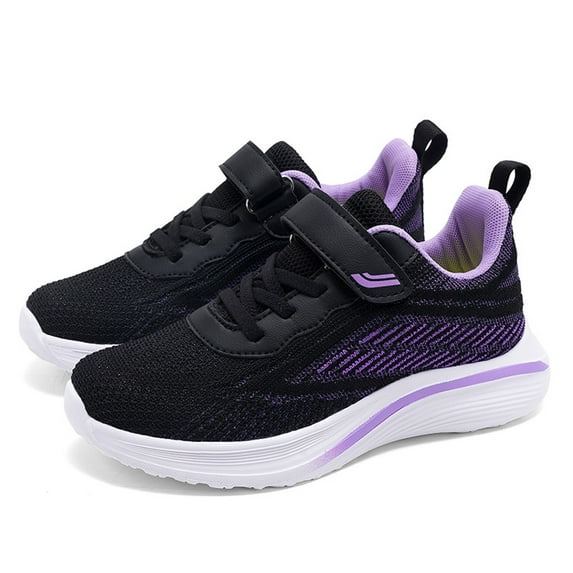 Girls' Athletic Shoes Tennis Shoes Breathable Sneakers (Black 12.5)