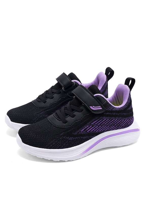 Girls' Athletic Shoes Tennis Shoes Breathable Sneakers (Black 7.5)