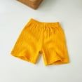 thumbnail image 1 of Girls Athletic Shorts Athletic Running Yellow Shorts Elastic Waist Summer Kids 12-18 Months, 1 of 6