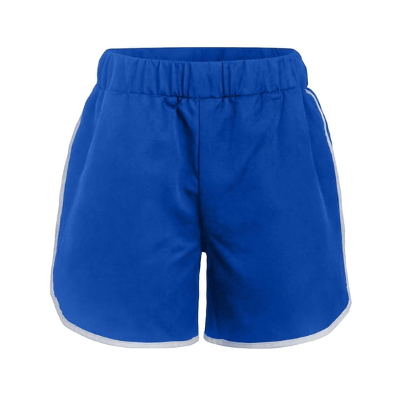 Girls Shorts for Everyday Play and Sports Performance with Breathable Four-Way Stretch for Girls, 11-12 Years, Blue