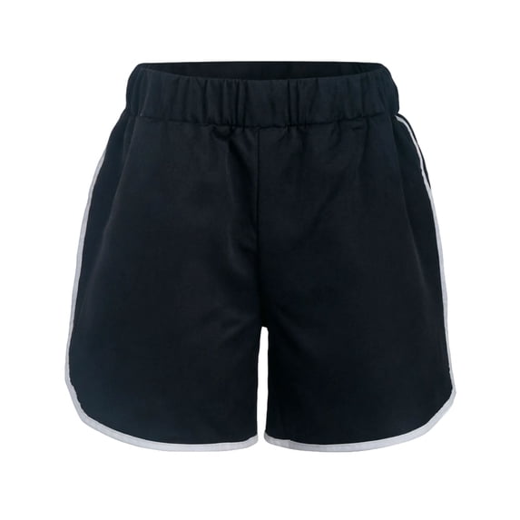 Girls Shorts for Everyday Play and Sports Performance with Breathable Four-Way Stretch for Girls, 3-4 Years, Black