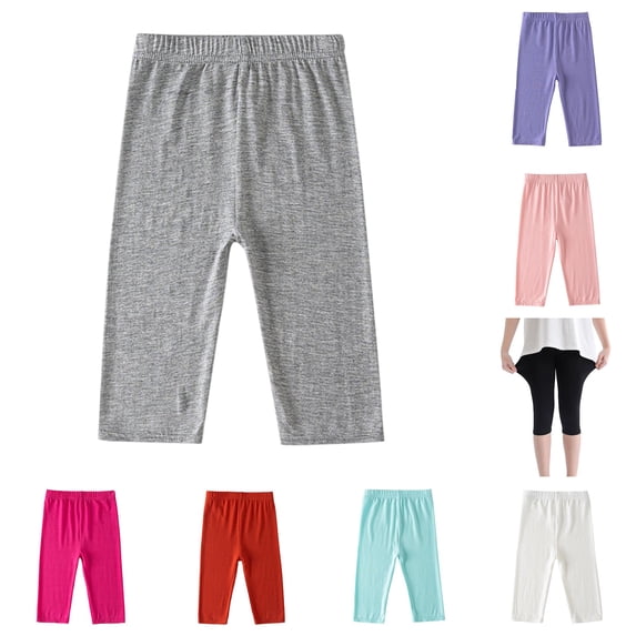 Girls Athletic Shorts Capri Leggings Kids Running Pants Shorts Workout Tights Cropped Pants Shorts Pants Pants Kid Pants Girls Clothes Age 7 5t Girls Clothes Sweat Pants for Kids Girls Lined