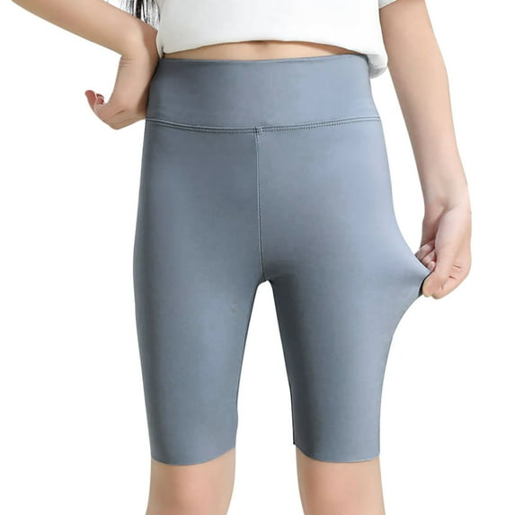 Girls' Athletic Shorts Kids High Waisted Yoga Leggings Dance Biker Shorts Comfy Gymnastics Shorts 2-12Y