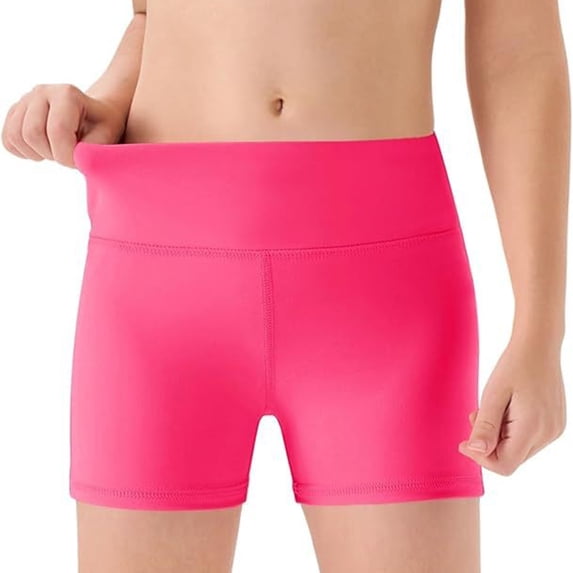 Girls Athletic Shorts Kids Workout High Waisted Volleyball Yoga Dance Biker Shorts Comfy Gymnastics Shorts Plus Size Lightweight
