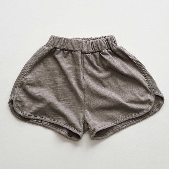 Girls Athletic Shorts Loose Fit Grey Shorts High Waisted 4-5 Years Baby Girl Clothes