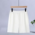 thumbnail image 1 of Girls Athletic Shorts Quick Dry Workout White Shorts Elastic Boys Sweatpants Size 11-12 Years, 1 of 2