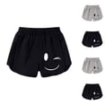 thumbnail image 1 of Girls Athletic Shorts Stretch Elastic Waist Stylish Shorts Regular Fit Comfortable Kids Summer Clothing Black 11-12 Years, 1 of 4