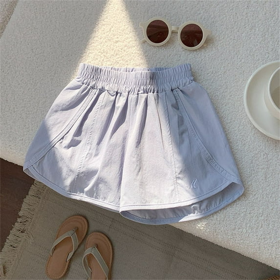 Girls Athletic Shorts for Kids Comfortable Performance Elastic Waist Lightweight Active Wear for Daily Outdoor and School Activities
