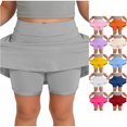 thumbnail image 1 of Girls Athletic Skort With Built In Shorts And Pockets Stretch Tennis Skirt For Play Cheerleading And Sports, 1 of 6