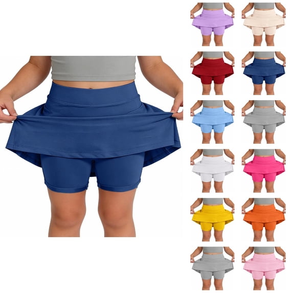 Girls Athletic Skort With Shorts And Pockets For Tennis Cheerleading Play Comfort Stretch Fabric