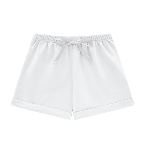 Girls Athletic Sweat Shorts Loose Elastic Waist Versatile Solid Summer Workout Running Shorts for 1-8 Years