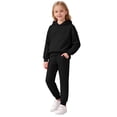 thumbnail image 1 of Girls Athletic Sweatsuit 2 Piece Outfit Long Sleeve Hoodie Pullover Sweatshirt Sweatpants Set Kids Teen Fall Trendy Tracksuit, 1 of 9