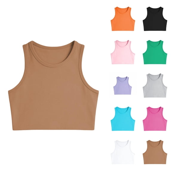 Girls Athletic Tank Top Breathable Workout Sleeveless Shirt For Play And Sports Comfortable Stretch Fit Youth Tee