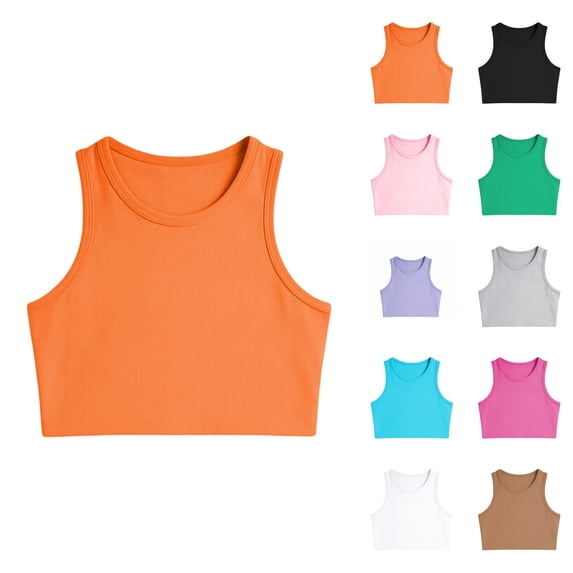 Girls Athletic Tank Top Breathable Workout Sleeveless Shirt For Play And Sports Comfortable Stretch Fit Youth Tee