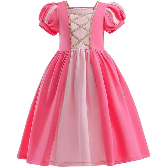 Girls Aurora Princess Dress Halloween Cosplay Christmas Birthday Party Cotton Outfit