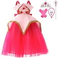 thumbnail image 1 of Girls Aurora Princess Dress Off Shoulder Halloween Christmas Birthday Party Gown, 1 of 6