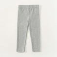 thumbnail image 1 of Girls Pants Baby Toddler Autumn Solid Elastic Waist Sweatpants Warm Pull On Leggings, 2-3 Years, Light Gray, 1 of 3