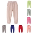 thumbnail image 1 of Girls' Autumn Winter Style Long Pants Sports Elastic Children's Pants Boys Pants Girls Clothes for Winter 6-7 Years, 1 of 4