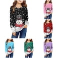 thumbnail image 1 of Girls' Autumn and Winter Printed Round Neck Long Sleeved Casual Hoodless Sweatshirt 18 Month Jacket 11-12 Years, 1 of 4