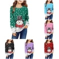thumbnail image 1 of Girls' Autumn and Winter Printed Round Neck Long Sleeved Casual Hoodless Sweatshirt 18 Month Jacket 3-4 Years, 1 of 4