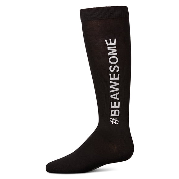 MeMoi #BEAWESOME Knee High Socks - Girls - Female, 6, Black