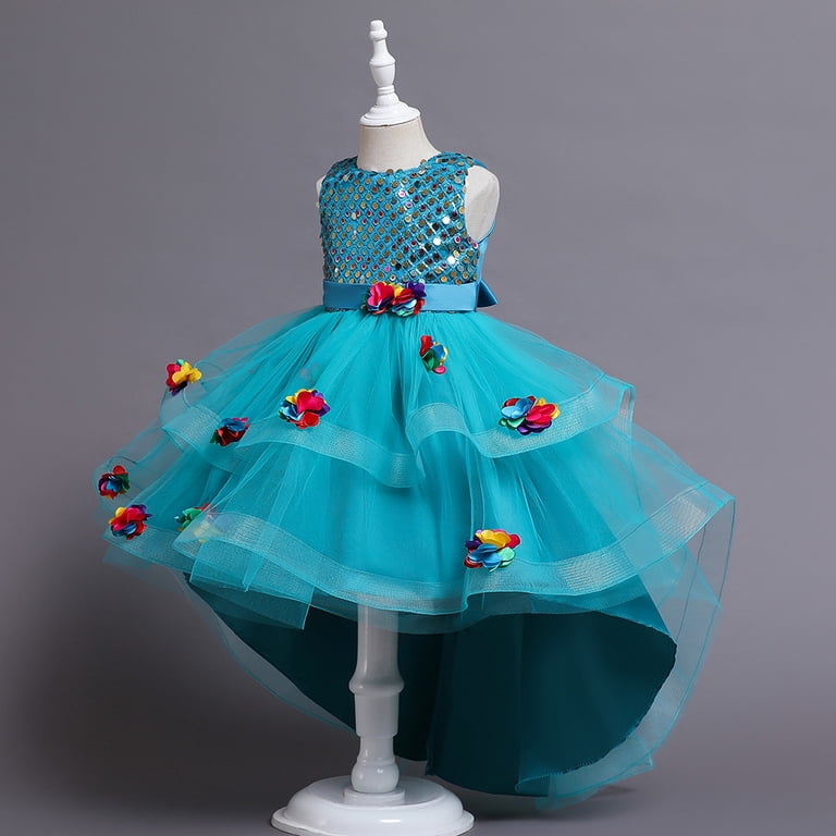 Girls Baby Blue Dress with flower without Sleeves For wedding, Pageant, Christmas, Graduation and Birthday ages 6 years old. - Walmart.com Girls Baby Blue Dress with flower without Sleeves For wedding, Pageant, Christmas, Graduation and Birthday ages 6 years old. - Walmart.com