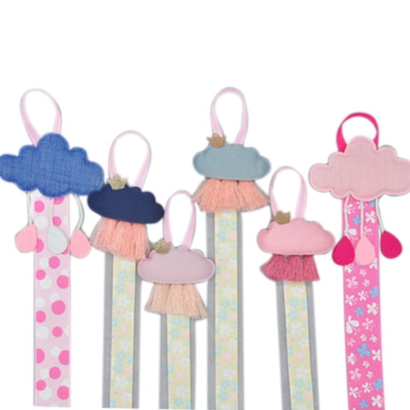 Girls Baby Ribbon Hanging Hair Bow Headband Clip Organizer Cloud Tassels Holder