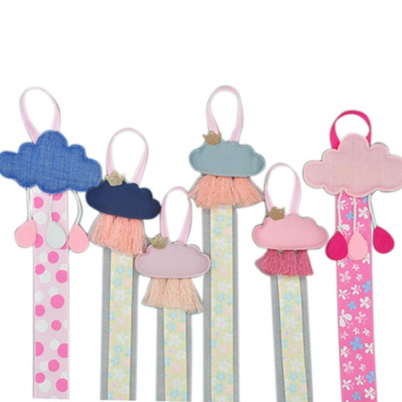 Girls Baby Ribbon Hanging Hair Bow Headband Clip Organizer Cloud Tassels Holder