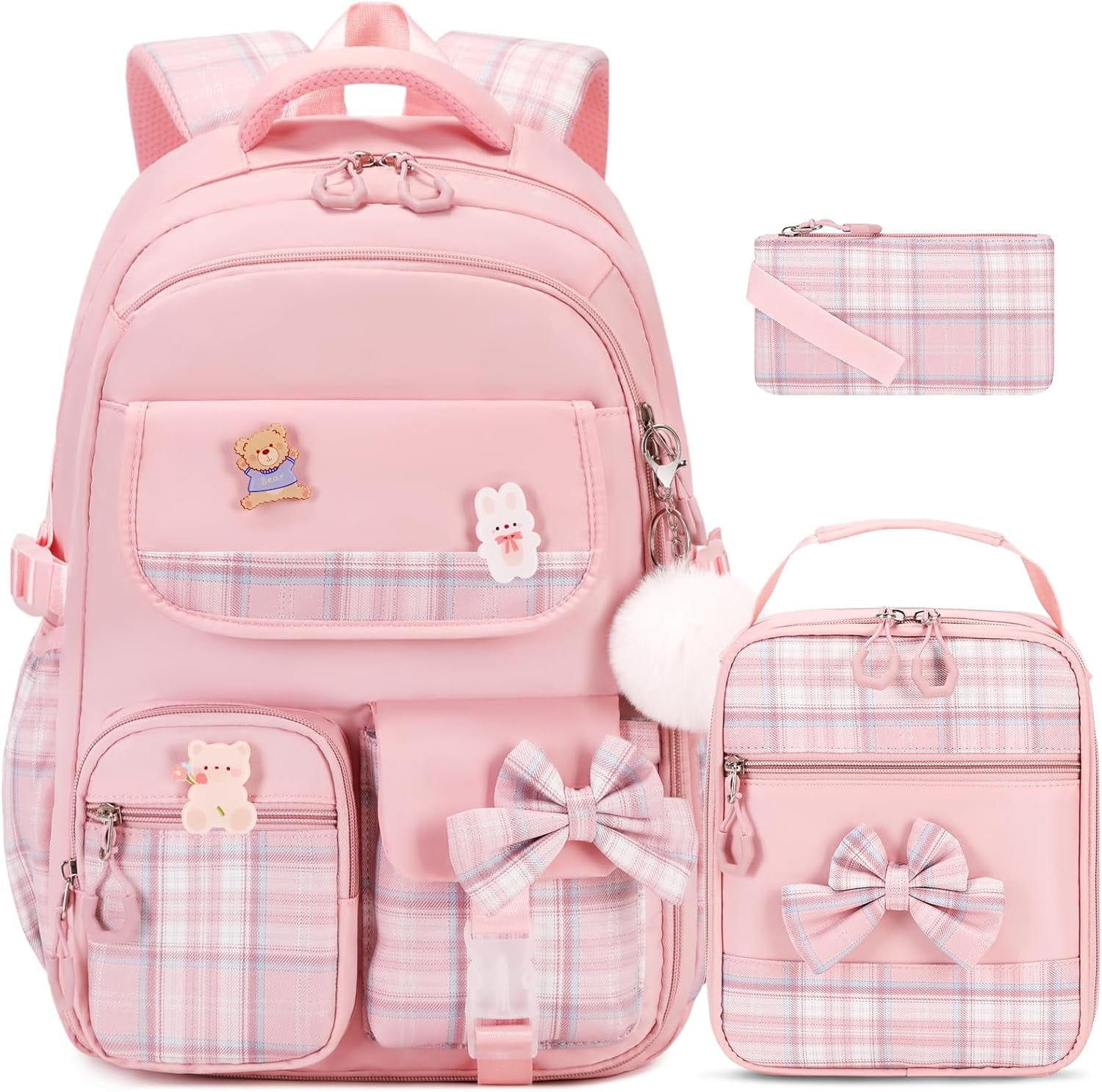 Girls Backpack - 3PCS Backpack for Girls Cute School Backpacks for ...